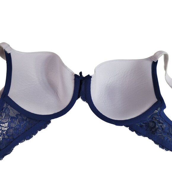 Victoria's Secret Dream Angels Perfect Coverage Bra Blue 34C Rhinestones Lined - Picture 6 of 10